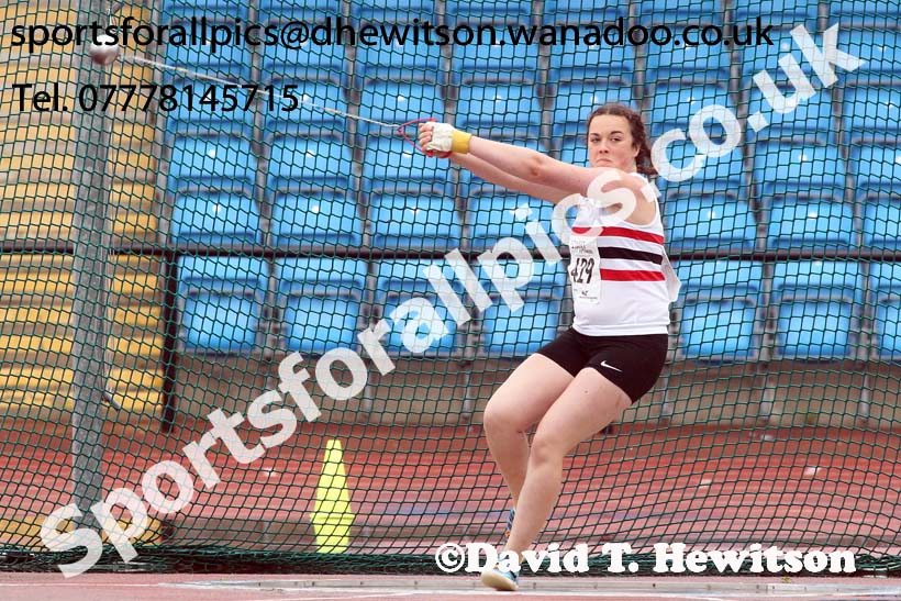 Womens under-20s hammer, Northern Championships, Sport City, Manchester. Photo: David T. Hewitson/Sports for All Pics